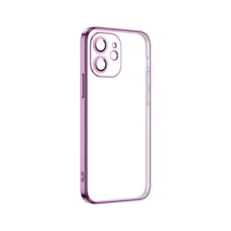 iPhone 12 Kılıf Krep Kapak Mor
