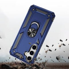 Samsung Galaxy S24 Kılıf Vega Tank Sert Yüzüklü Standlı Zırh Koruma Kapak