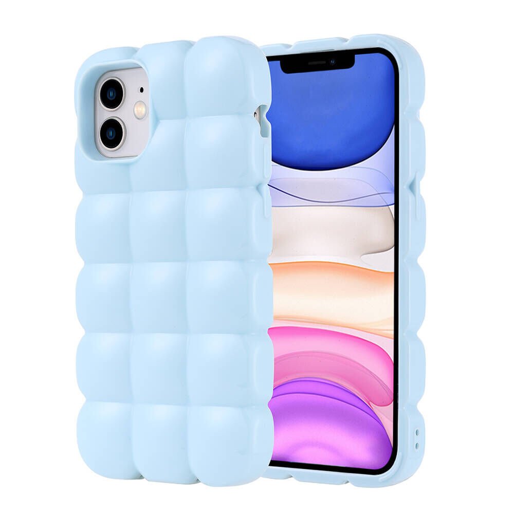 iPhone 11 Kılıf Parlak Esnek Silikon Dom Dom Kapak