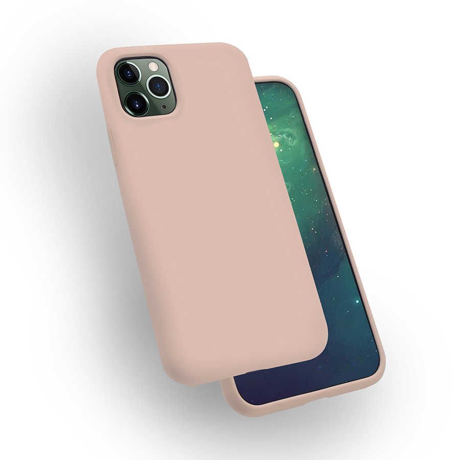 Apple iPhone 11 Pro Kılıf Zore Silk Silikon Pembe