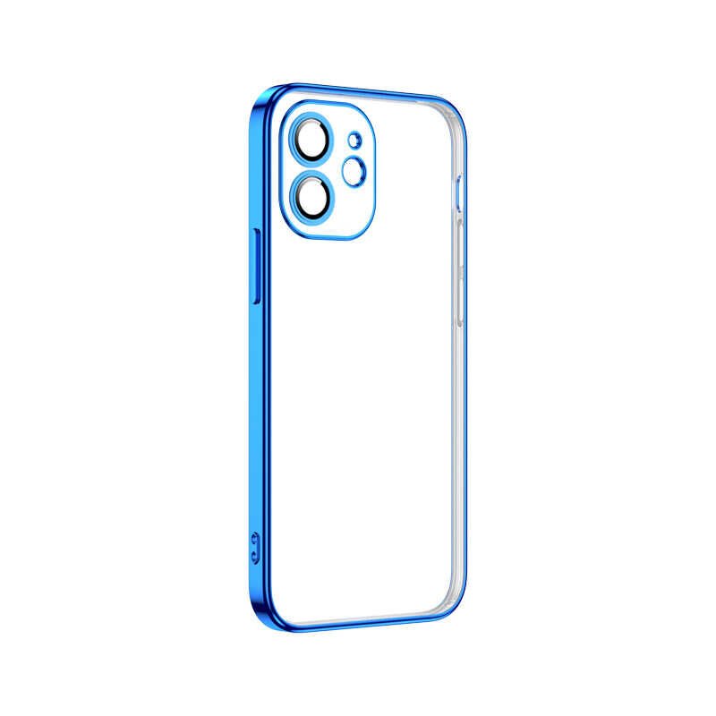 iPhone 12 Kılıf Krep Kapak Mavi