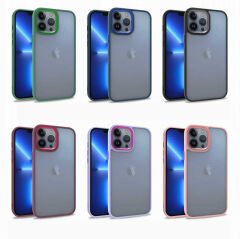 iPhone 13 Pro Max Kılıf Kamera Çıkıntılı Arkası Şeffaf Köşeleri Parlak Renkli Işlemeli Flora Kapak