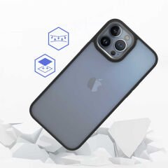 iPhone 13 Pro Max Kılıf Kamera Çıkıntılı Arkası Şeffaf Köşeleri Parlak Renkli Işlemeli Flora Kapak