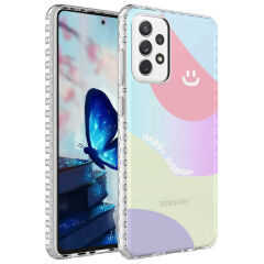 Samsung Galaxy A53 5G Airbag Kenarlı Renkli Desenli Silikon Elegans Kapak kılıf