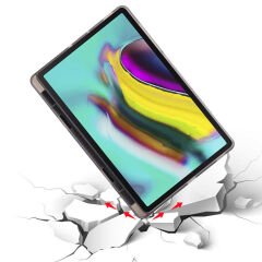 Samsung Galaxy Tab A7 10.4 T500 2020 Kılıf Tri Folding Kalem Bölmeli Standlı Kılıf Lacivert