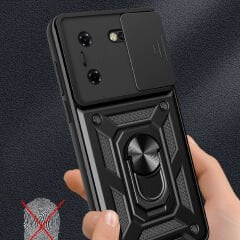 Tecno Pova 5 Kılıf Magnetik Standlı Kamera Korumalı Sürgülü Vega Kapak