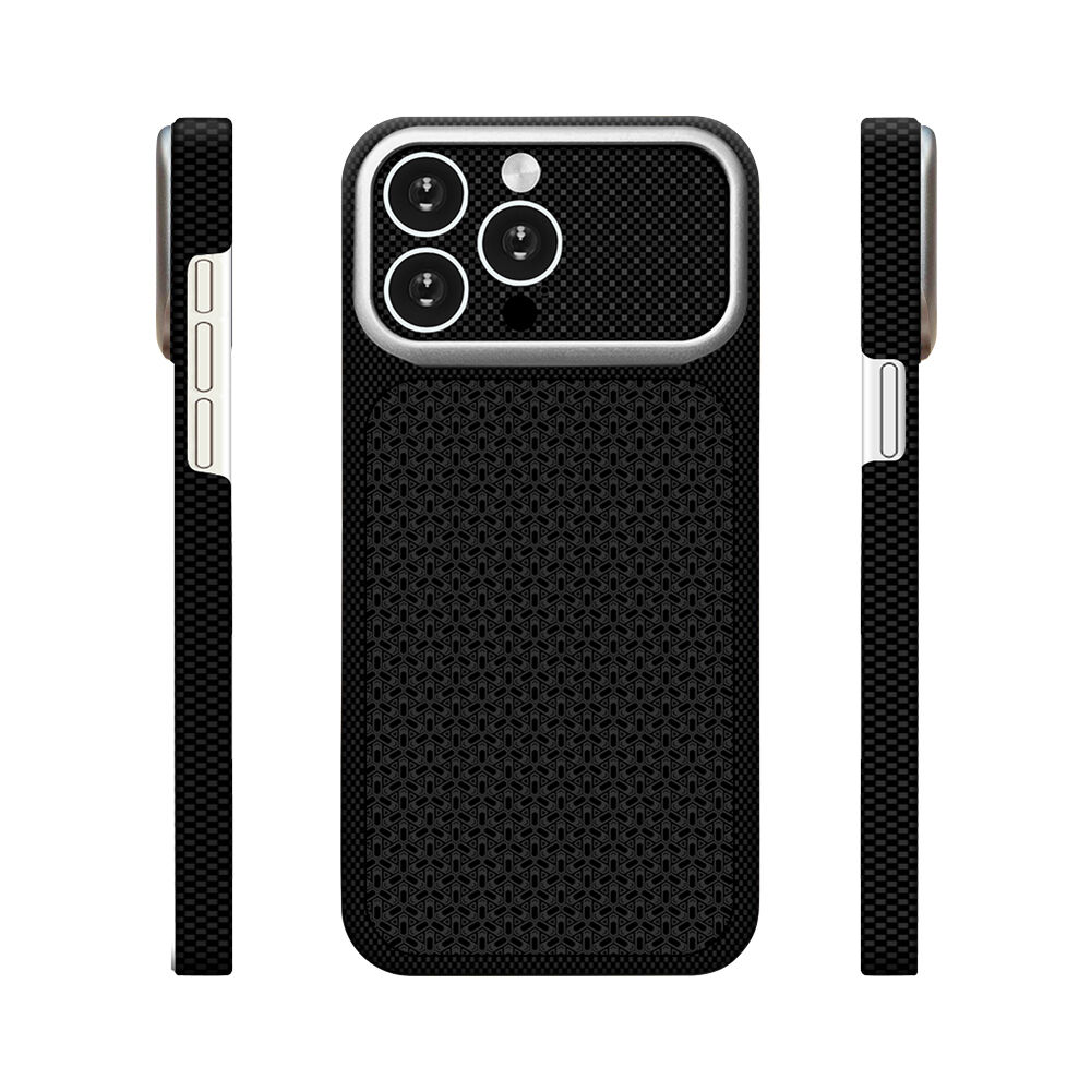 iPhone 15 Pro Max Uyumlu Magsafe Destekli İphone 18 Pro Max Görünümlü Premium Karbon Fiber Görünümlü Dokulu Lüks Kapak Nexel