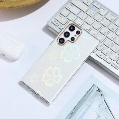 Galaxy S22 Ultra Kılıf Zore Sidney Desenli Sert Kapak Butterfly No2