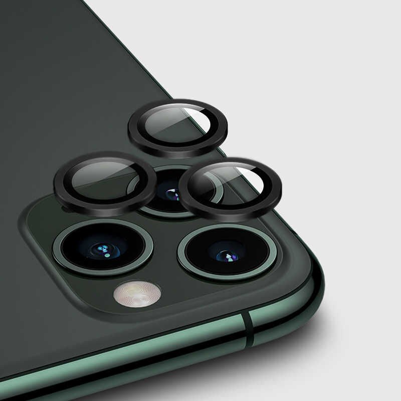 iPhone 11 Pro CL-01 Kamera Lens Koruyucu Siyah