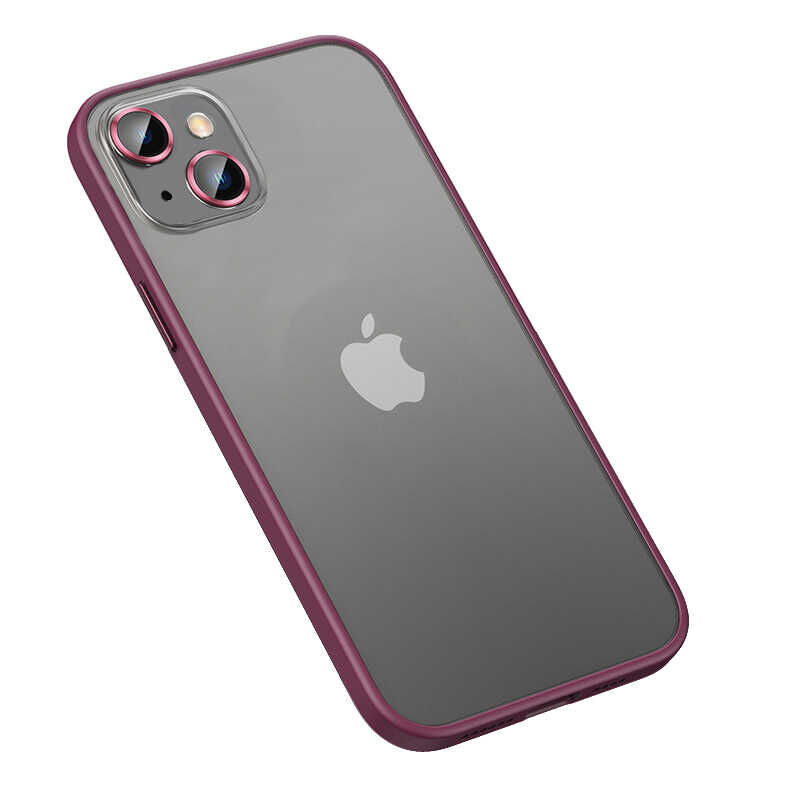 iPhone 13 Kılıf Retro Kapak Koyu Mor