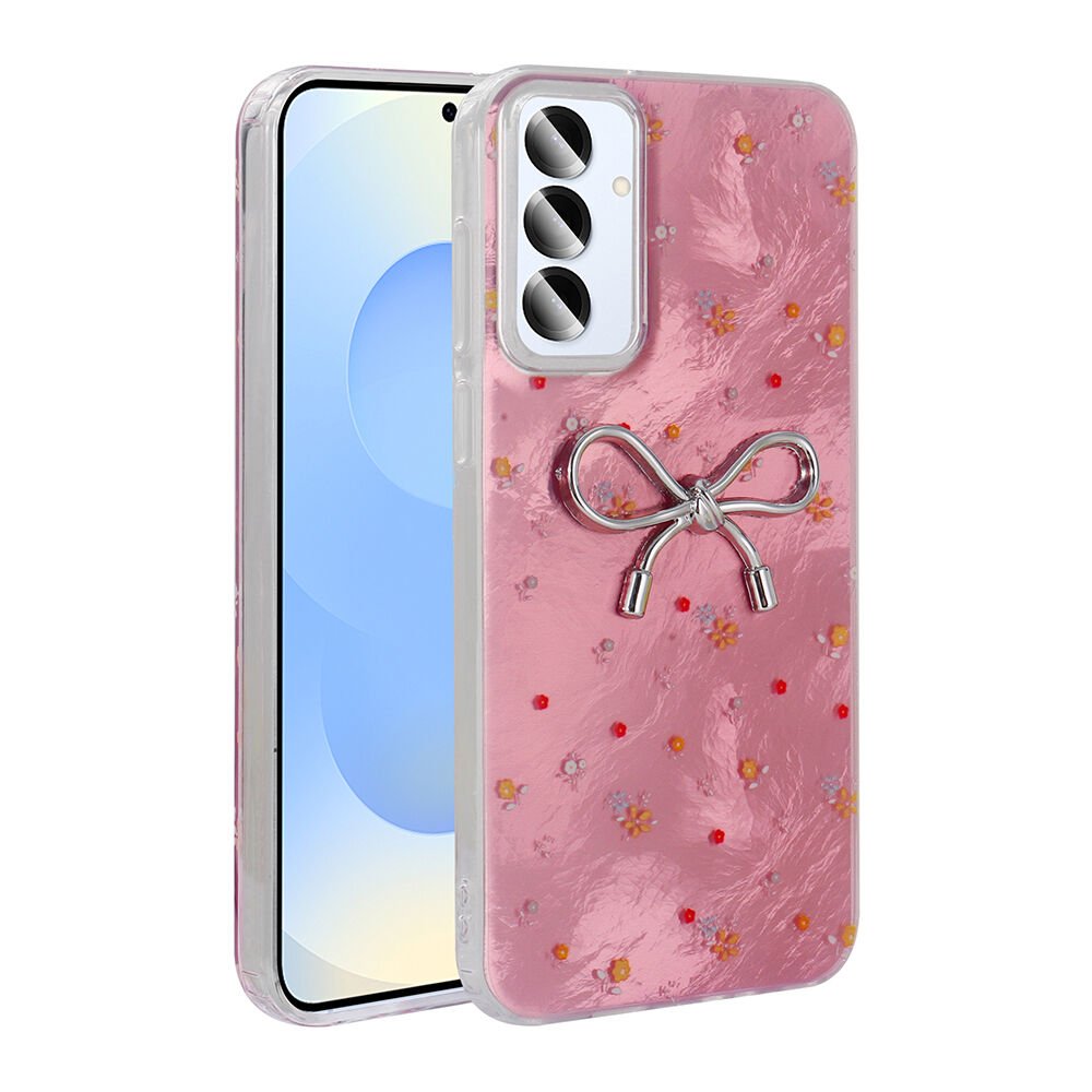 Samsung Galaxy S24 FE Kılıf Kamera Korumalı Figürlü Ponti Silikon Kapak Açık Pembe