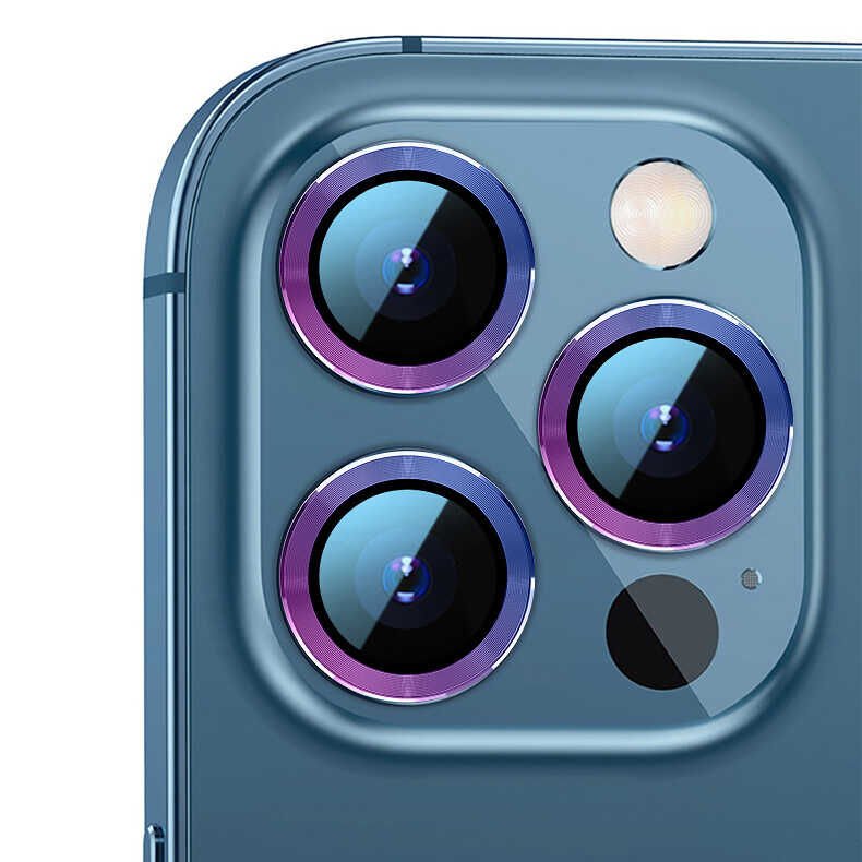 iPhone 12 Pro Max CL-02 Kamera Lens Koruyucu Colorful