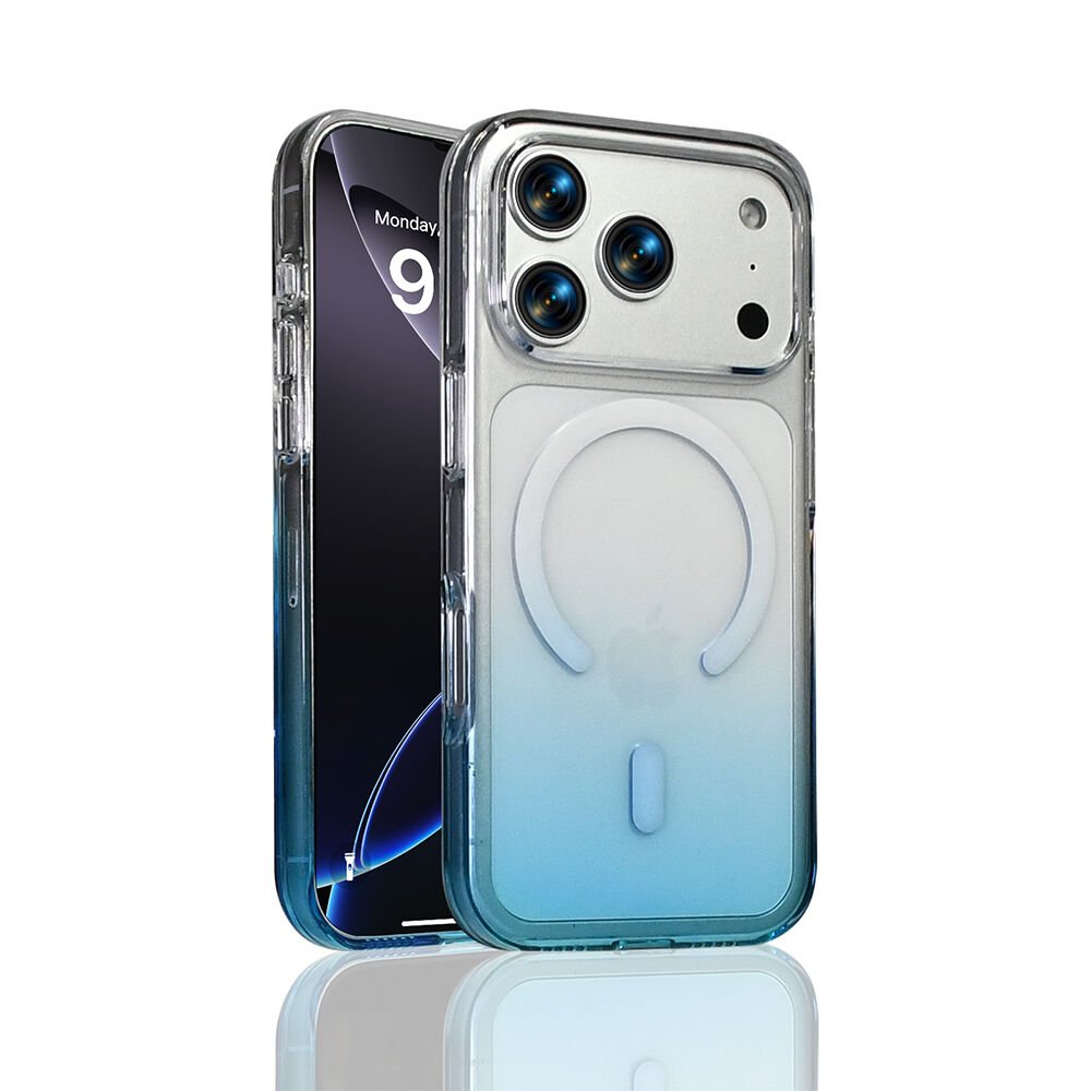 iPhone 17 Pro Max Kılıf Kablosuz Şarj Özellikli Septik Silikon Kapak Turkuaz