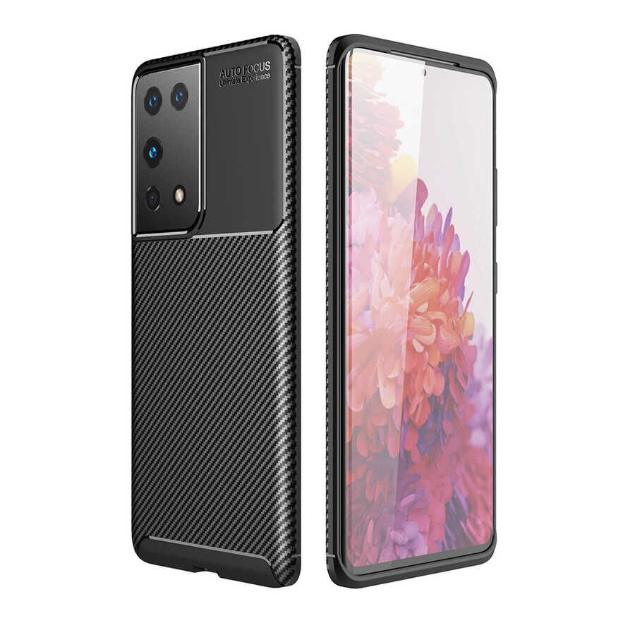 Samsung Galaxy S21 Ultra Kılıf Negro Silikon Kapak Siyah