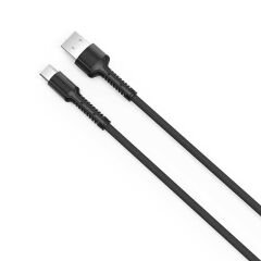Zore LS65 2.4A 3 Metre Hasir  Type-C Usb Şarj Data Kablosu Kırmızı