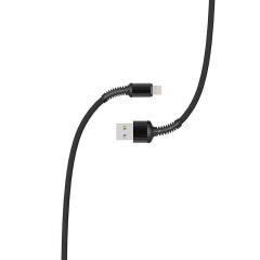 Zore LS65 2.4A 3 Metre Hasir  Type-C Usb Şarj Data Kablosu Siyah