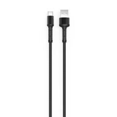 Zore LS65 2.4A 3 Metre Hasir  Type-C Usb Şarj Data Kablosu Kırmızı