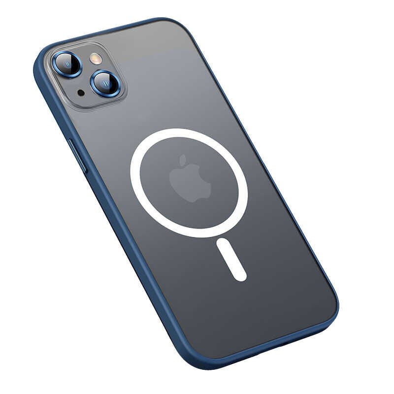 iPhone 13 Kılıf Mokka Wireless Kapak Lacivert