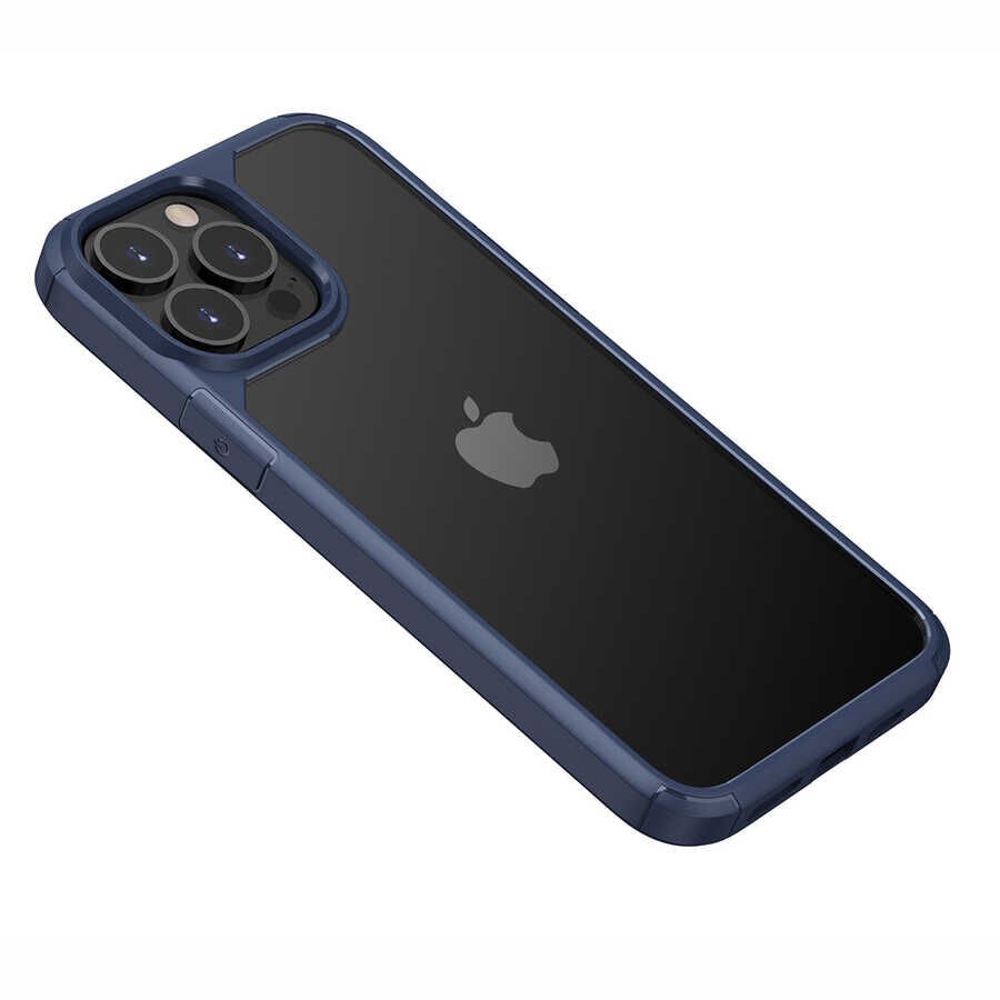 iPhone 13 Pro Kılıf Roll Kapak Mavi