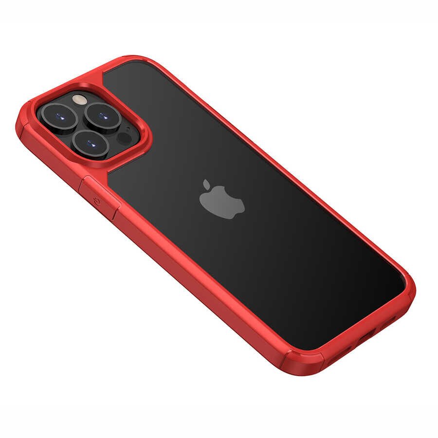 iPhone 13 Pro Kılıf Roll Kapak Kırmızı