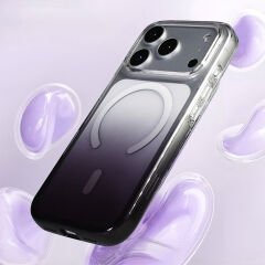 iPhone 17 Pro Max Kılıf Kablosuz Şarj Özellikli Septik Silikon Kapak Siyah