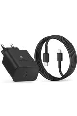 Samsung Galaxy S21-S22-S23-S24-S25-S26 Uyumlu Süper Hızlı Şarj 45W USB-C Type-C PD Şarj Cihazı