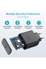 Samsung Galaxy S21-S22-S23-S24-S25-S26 Uyumlu Süper Hızlı Şarj 45W USB-C Type-C PD Şarj Cihazı