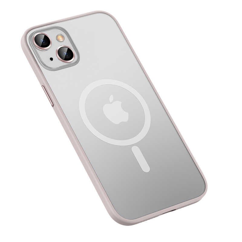 iPhone 13 Kılıf Mokka Wireless Kapak Rose Gold