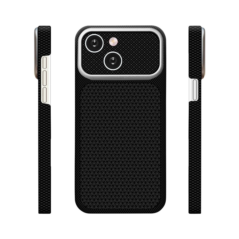 iPhone 15 Uyumlu Magsafe Destekli İphone 18 Pro Max Görünümlü Premium Karbon Fiber Görünümlü Dokulu Lüks Kapak Nexel