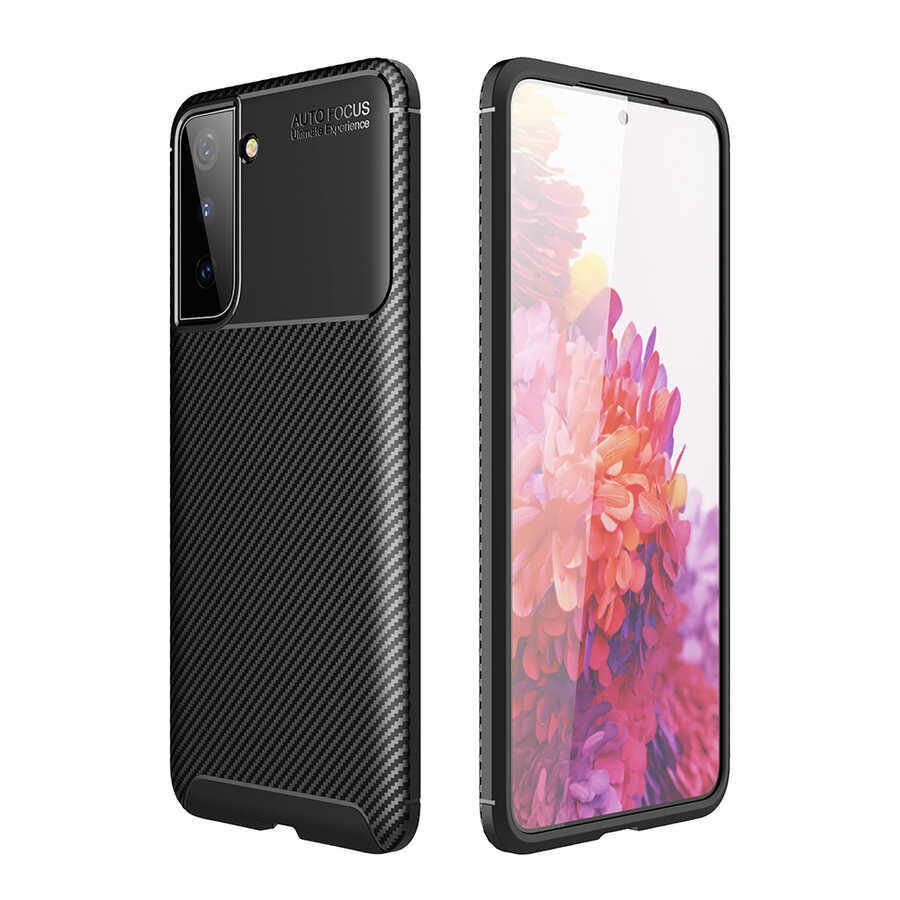 Samsung Galaxy S21 Plus Kılıf Negro Silikon Kapak Siyah