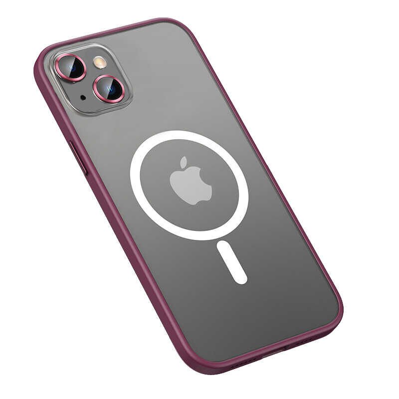 iPhone 13 Kılıf Mokka Wireless Kapak Koyu Mor