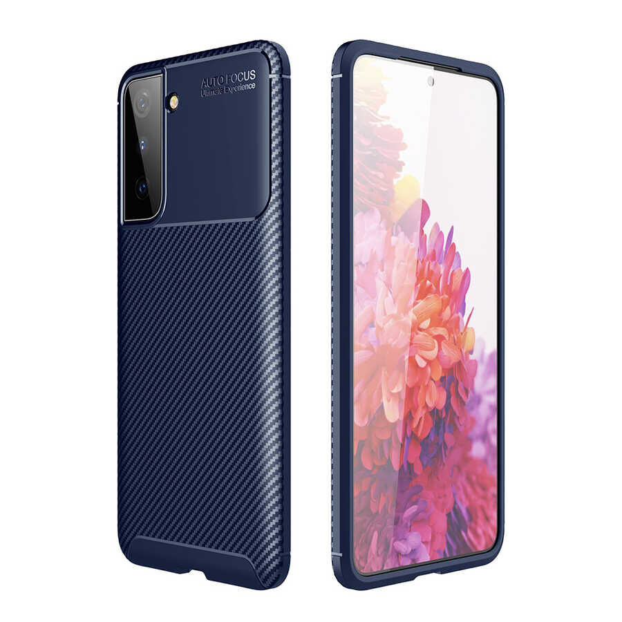 Samsung Galaxy S21 Plus Kılıf Negro Silikon Kapak Lacivert