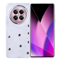 İnfinix Zero 40 5G Kılıf Airbag Tasarımlı Simli Şeffaf Kutup Kapak Kiraz