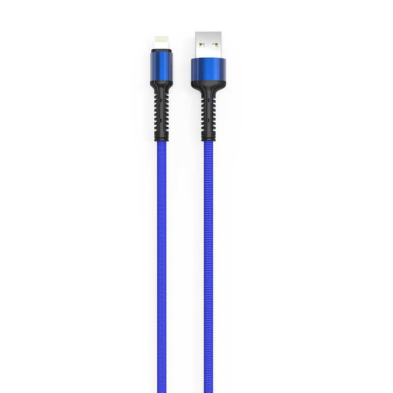 Zore LS65 3 Metre 2.4A Hasir Lightning Usb Şarj Data Kablosu Mavi