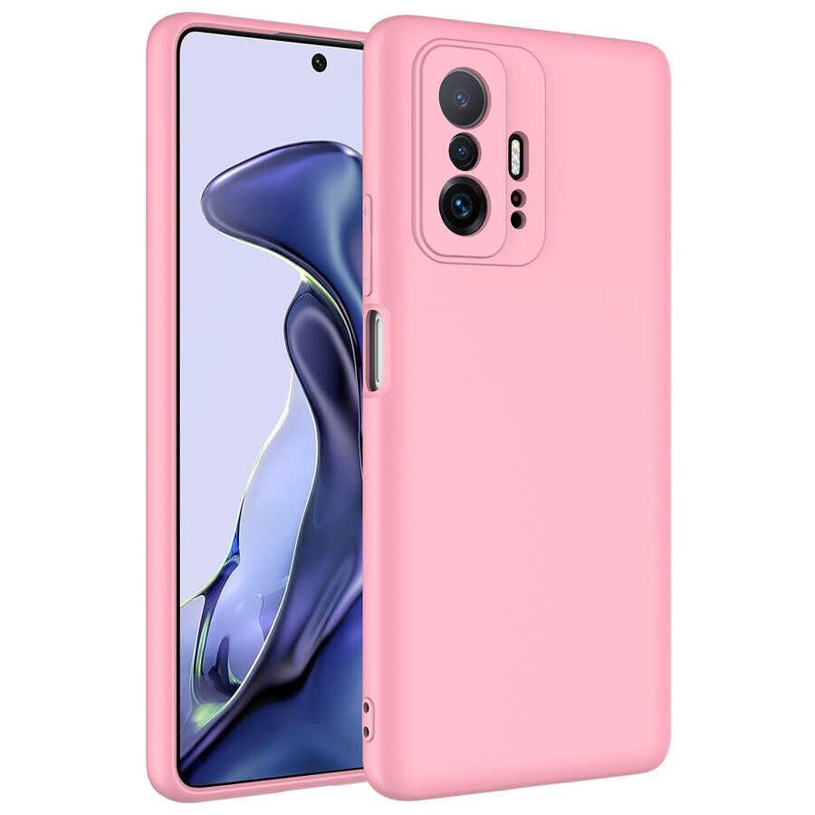 Xiaomi Mi 11T Pro 5G Kılıf Mara Lansman Kapak Pembe Açık