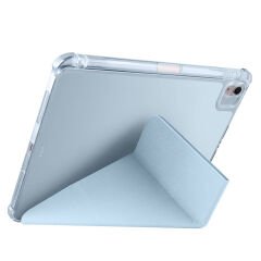 iPad Air 11 2025 M3 Kılıf Tri Folding Kalem Bölmeli Standlı Kılıf Lila