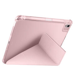 iPad Air 11 2025 M3 Kılıf Tri Folding Kalem Bölmeli Standlı Kılıf Kırmızı