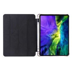 iPad Pro 12.9 2020 (4.Nesil) Kılıf Tri Folding Kalem Bölmeli Standlı Kılıf