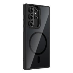 Samsung Galaxy S23 Ultra Kılıf Standlı ve Kamera Lens Hediyeli Kablosuz Şarj Özellikli Etro Kapak