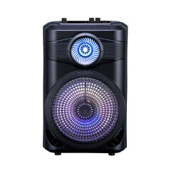 GD-904 Dijital LED Göstergeli FM Radyolu Mikrofonlu RGB TWS 8 inç Stereo Bass Kablosuz Karaoke Hoparlör