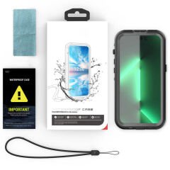 iPhone 14 Pro Kılıf 1-1 Su Geçirmez Kılıf Siyah