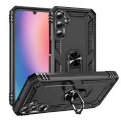 Samsung Galaxy A25 Kılıf Vega Tank Sert Yüzüklü Standlı Zırh Koruma Kapak