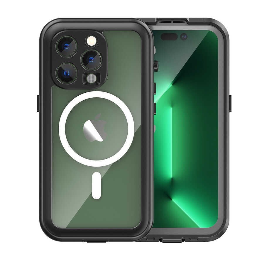 iPhone 14 Pro Kılıf 1-1 Su Geçirmez Kılıf Siyah