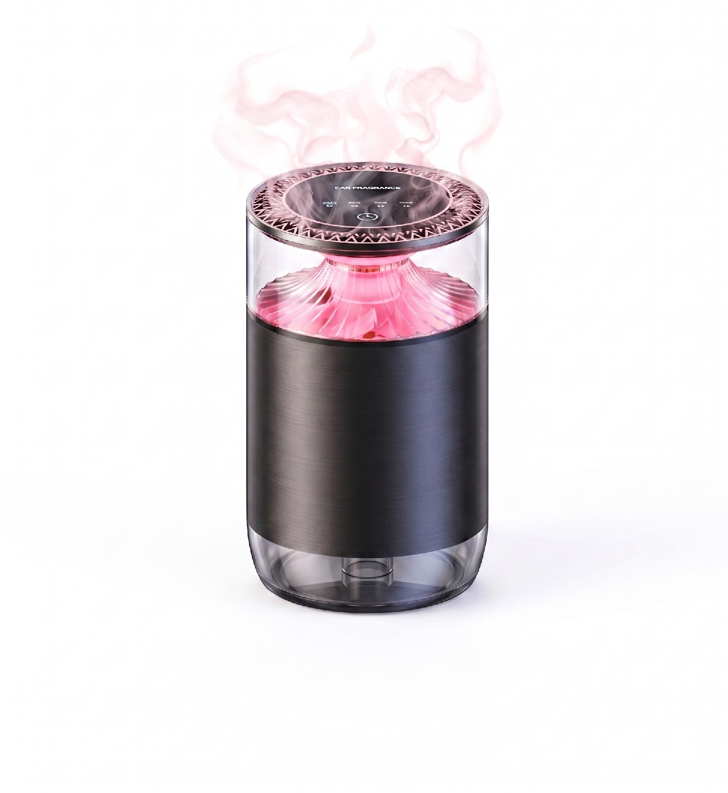 Araç İçi Aroma Difüzörü Hava Nemlendirici Rgb Işıklı Şarjlı Oda ve Araba Kokusu TCF01 Pembe