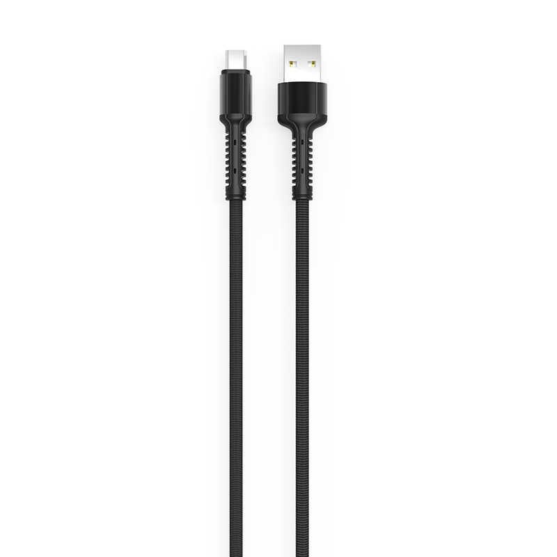 Zore LS64 2 Metre Hasir Micro Usb Şarj Data Kablosu Siyah