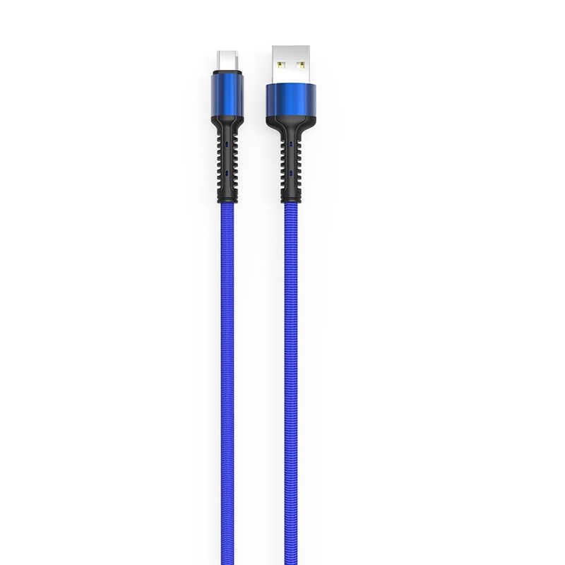 Zore LS64 2 Metre Hasir Micro Usb Şarj Data Kablosu Mavi