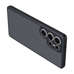 Samsung Galaxy S25 Ultra Kılıf Magsafe Şarj Özellikli Karbon Fiber Tasarımlı Elnino Kapak