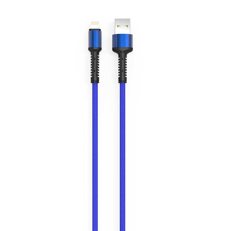 Zore LS64 2 Metre Hasir Lightning İphone Usb Şarj Data Kablosu Mavi