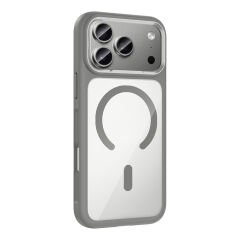iPhone 17 Pro Max Kılıf Kablosuz Şarj Özellikli Metal Kamera Çerçeveli Tiko Kapak Siyah