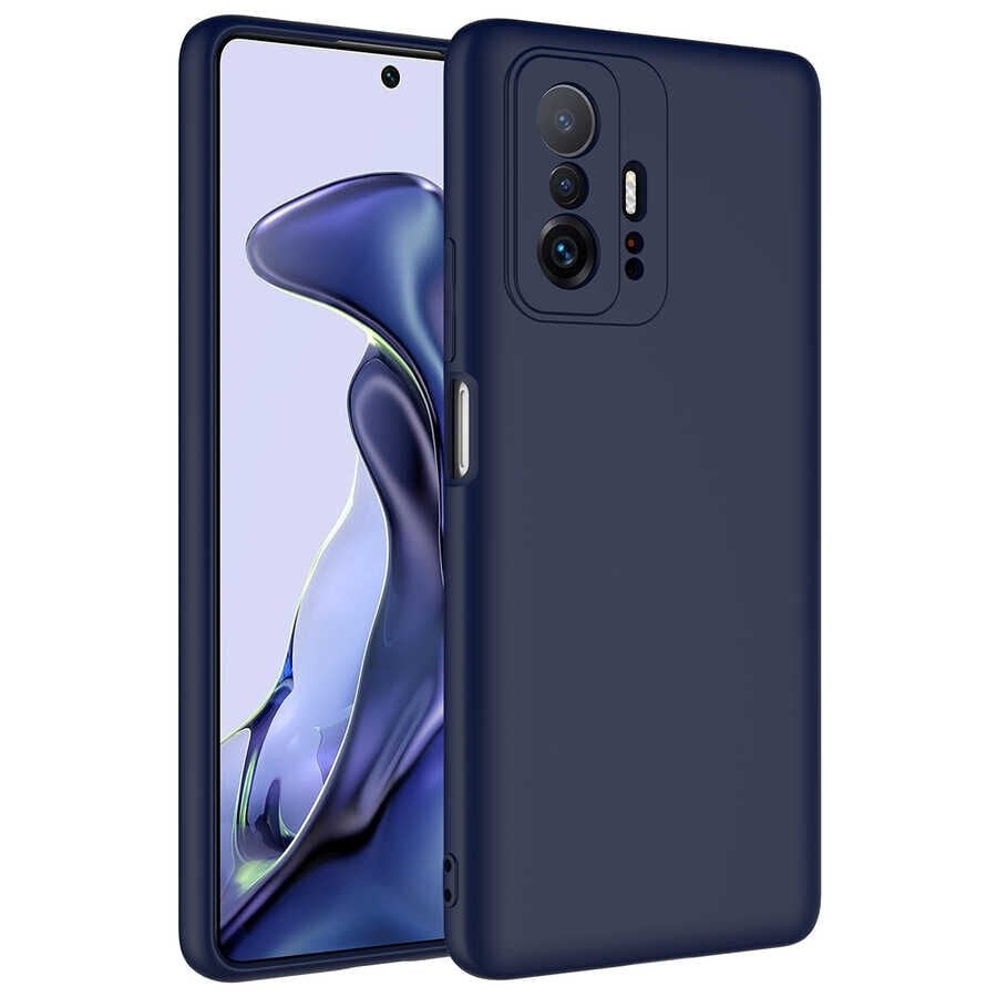 Xiaomi Mi 11T 5G Kamera Korumali Mara Lansman Kapak Lacivert